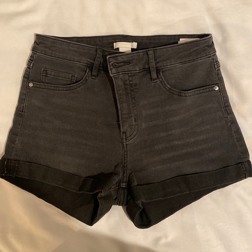H&M black denim shorts